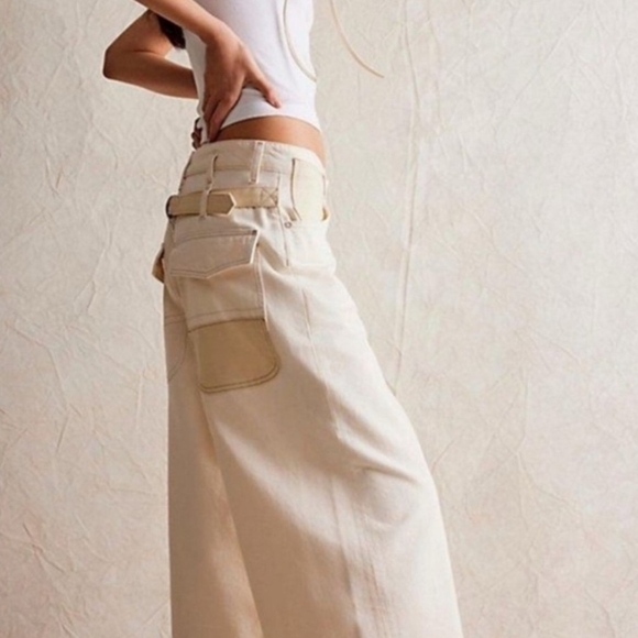 Free People Waterfall Baggy Wide Leg Pants - Picture 4 of 12